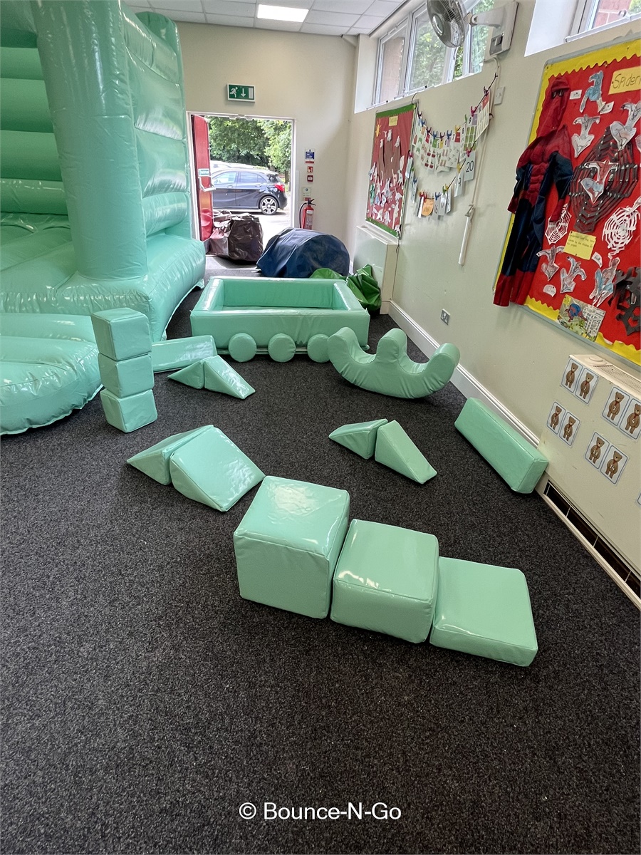 Sage Green Soft Play & Bouncy Castle Package (INDOOR ONLY) - Bouncy ...